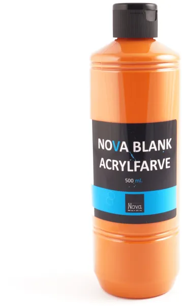 Nova akrylmaling blank 500 ml. Oransje