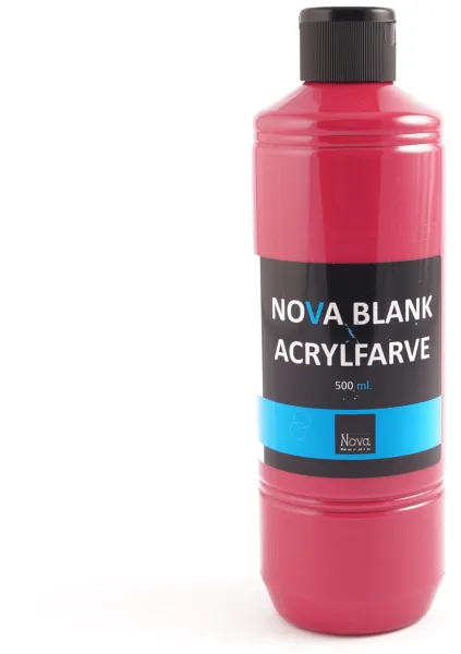 Nova akrylmaling blank 500 ml. Primærrød