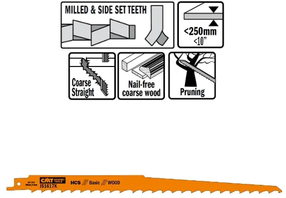 Bajonettsagblad 300mm HCS Basic