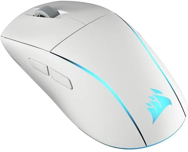 Corsair M75 Lightweight RGB - Gaming Mus - Optisk - 6 knapper - Hvid med RGB-LED lys