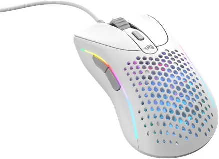 Glorious Model D 2 Wired - Matte White - Gaming Mus - Optisk - 5 knapper - Hvit